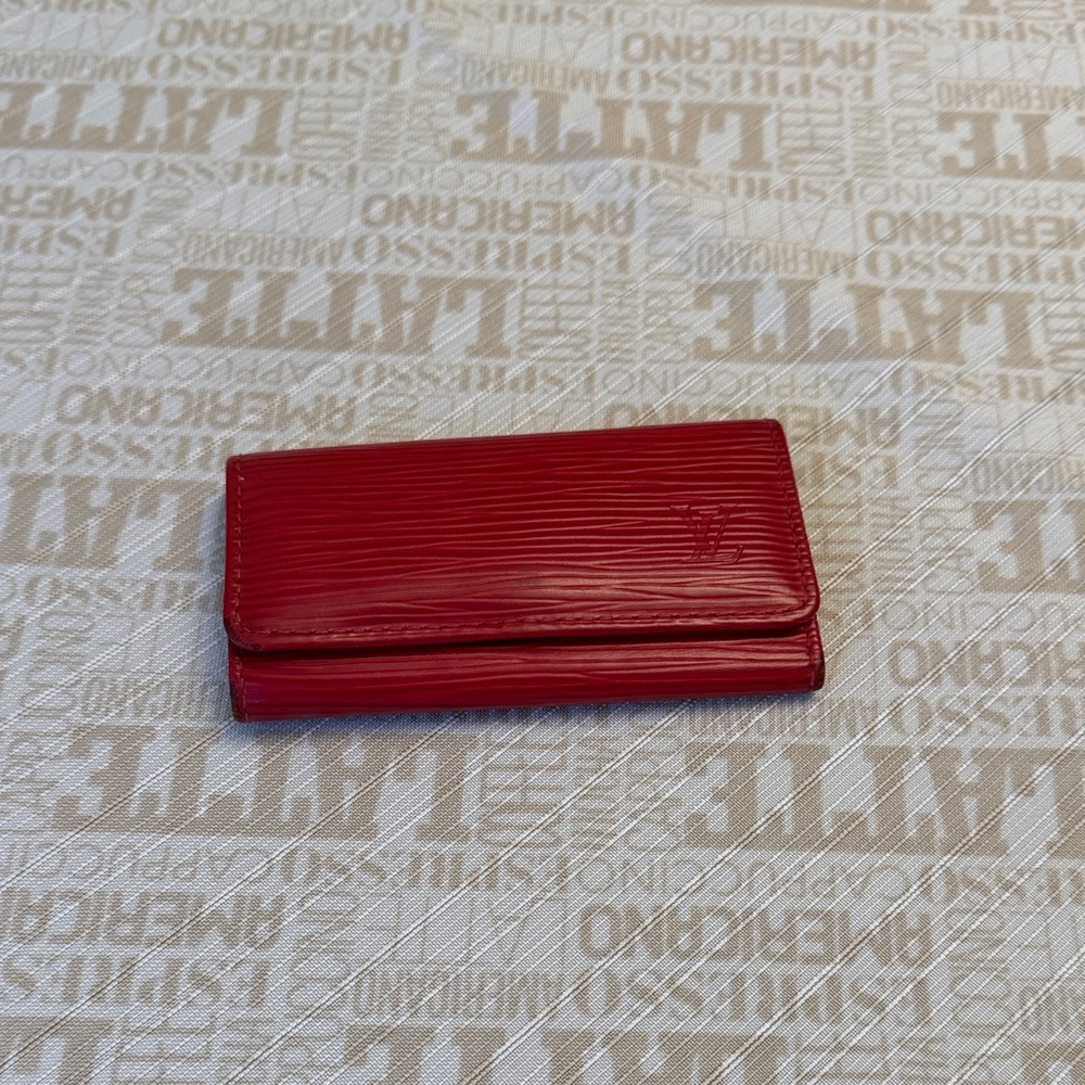 Louis Vuitton Red Epi Leather Key Holder